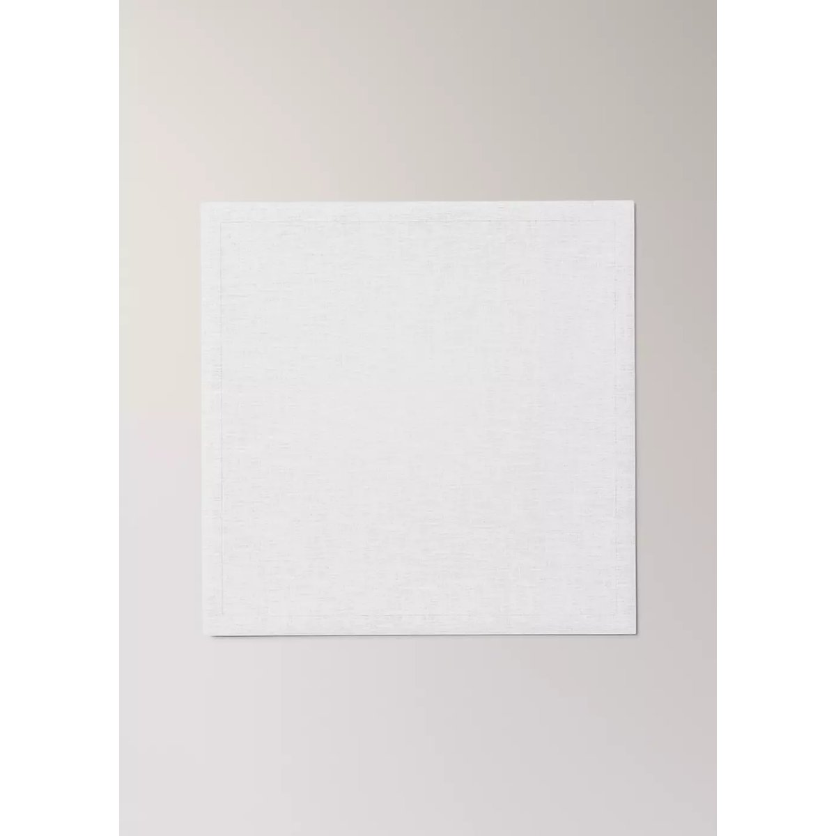 Serviettes de table 100 % lin blanc, MANGO HOME