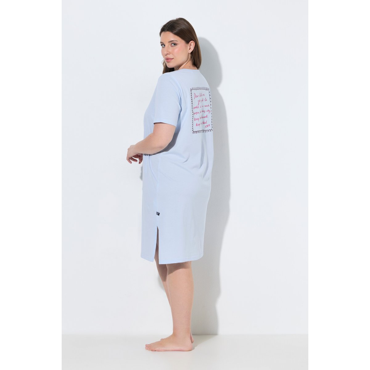 Chemise de nuit / grand T-shirt bleu clair, ULLA POPKEN