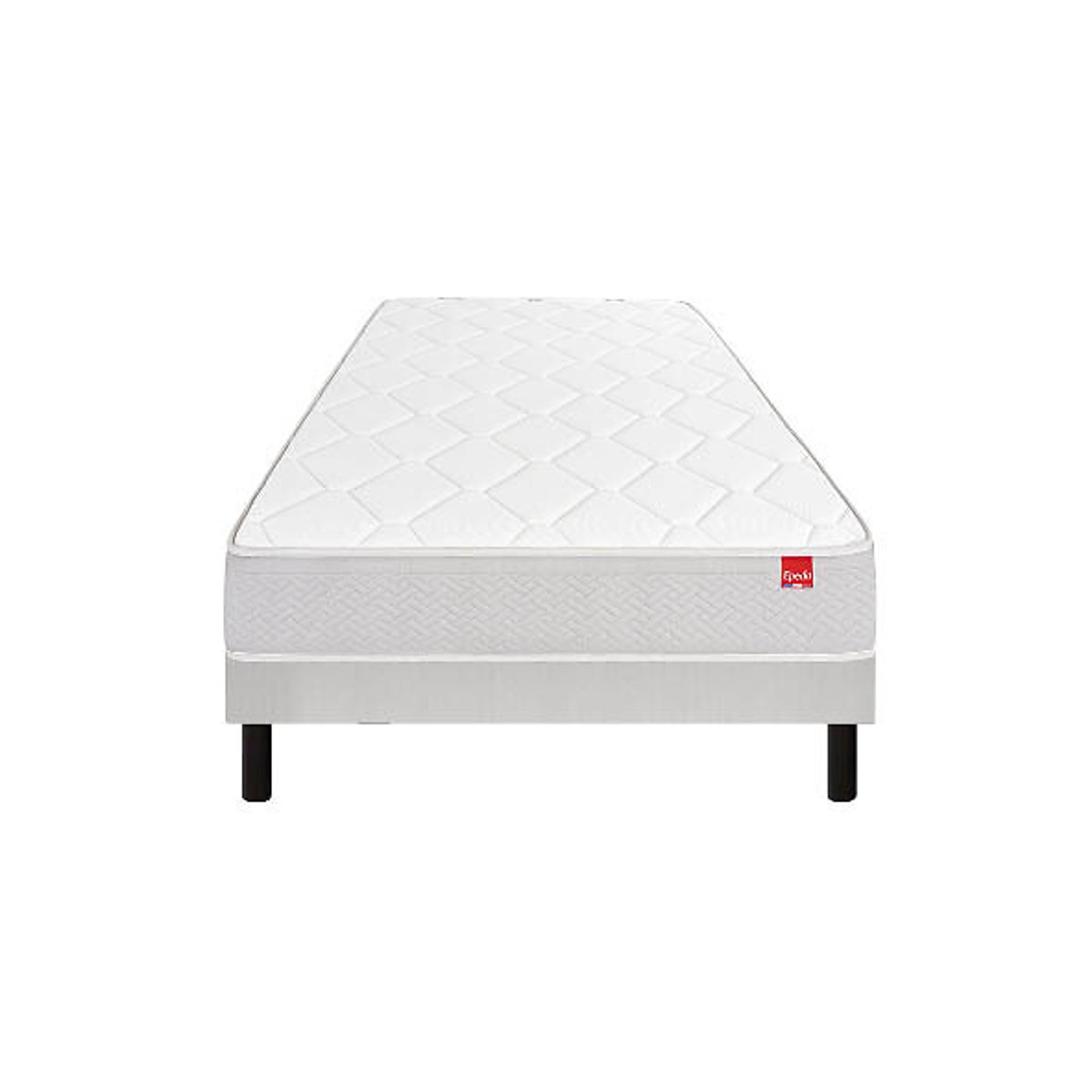 Ensemble matras 540 veren Itinéraire + beddenbodem wit/muisgrijs, EPEDA