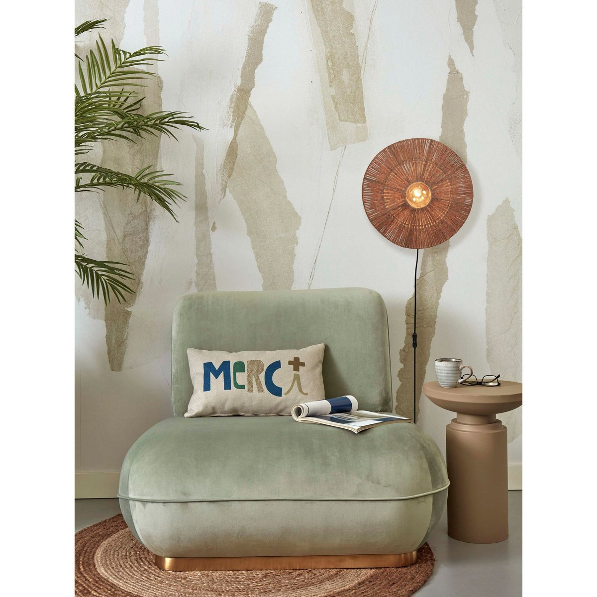 Applique Murale Jute IGUAZU marron, GOOD & MOJO