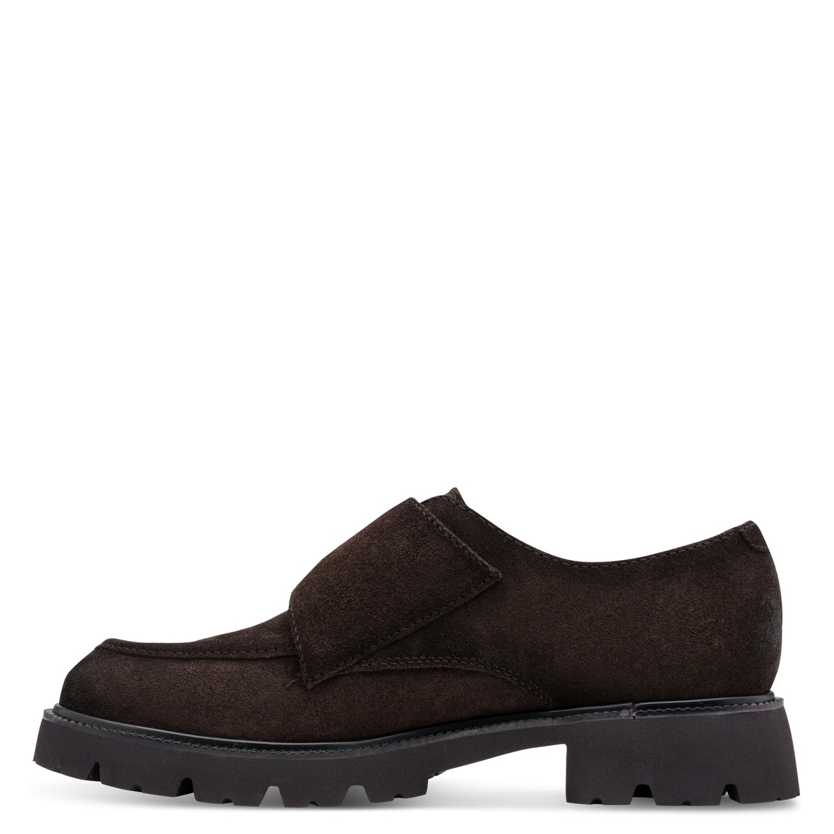 Slipper coupe ample marron antilope combiné, TAMARIS