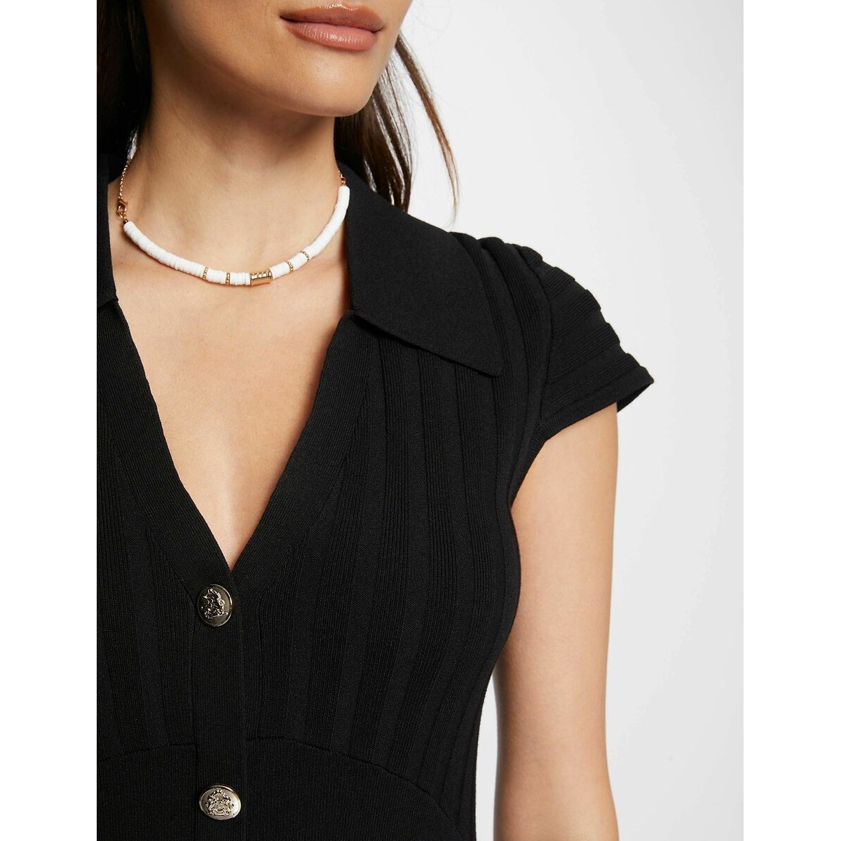 Bodycon Mini Dress with Short Sleeves black, MORGAN