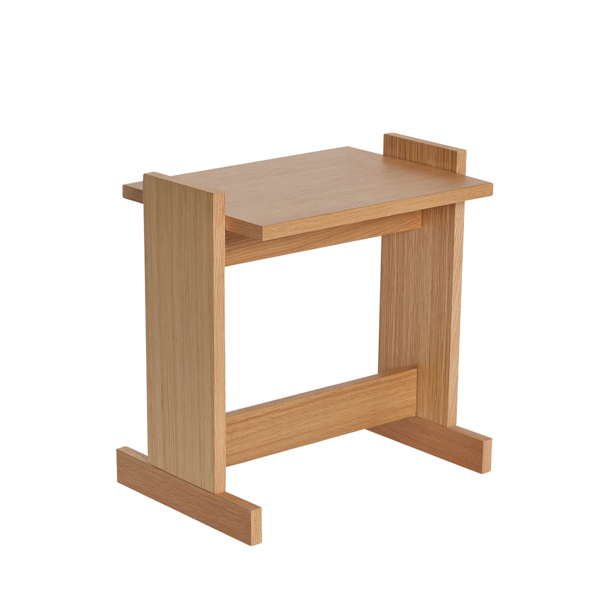 Table d'appoint en placage de chêne FUTU naturel, HUBSCH