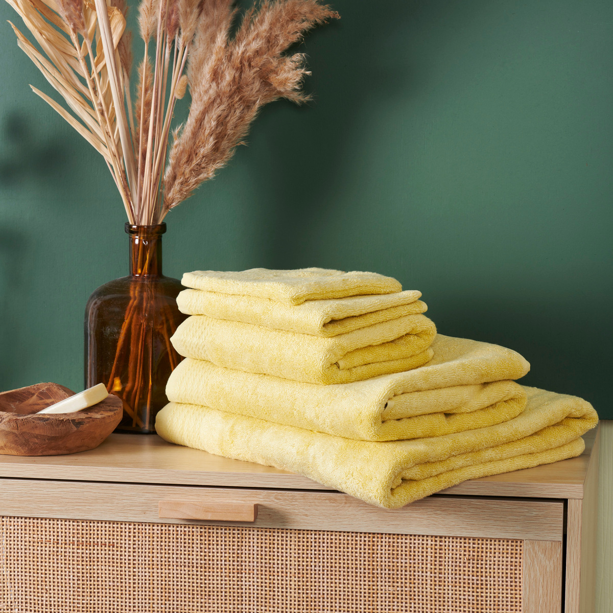 Serviette en Coton/ Modal 600g/m² - DOUCEUR mimosa, TRADITION DES VOSGES