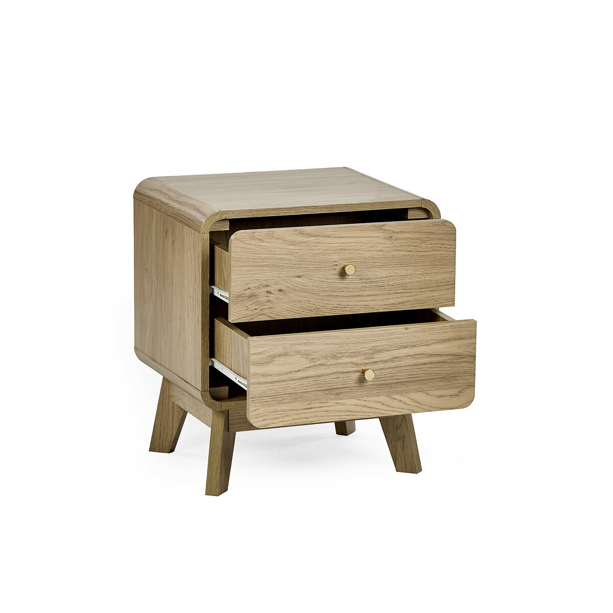 Seluna Retro 2 Drawer Oak Bedside natural oak, SO'HOME
