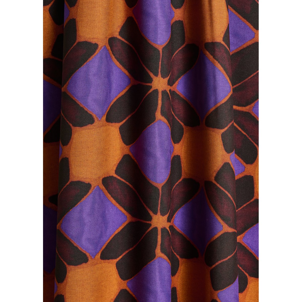 Robe longue cintrée sans manches à imprimé tandoori/violet, LA FEE MARABOUTEE