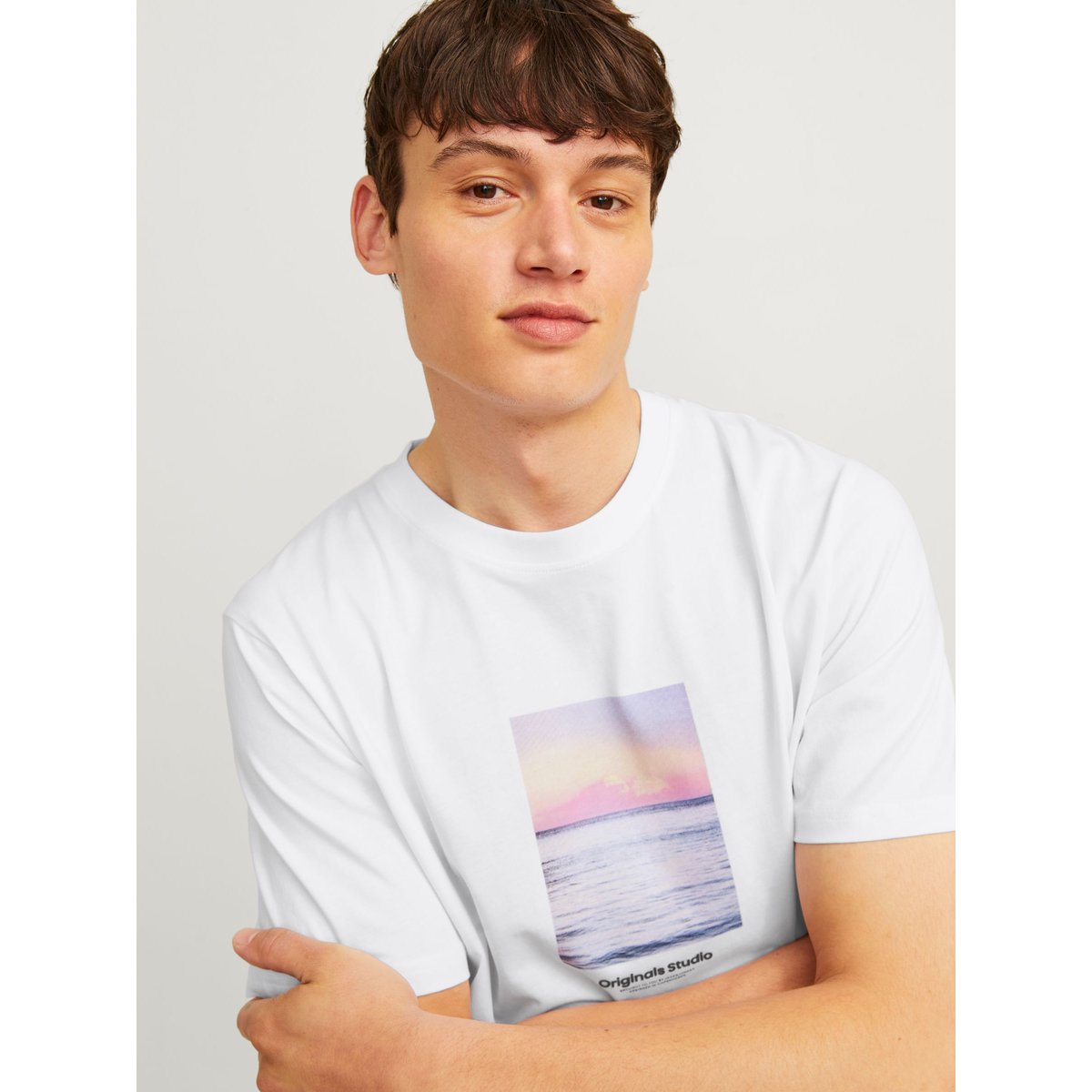T-Shirt bright white 1, JACK & JONES
