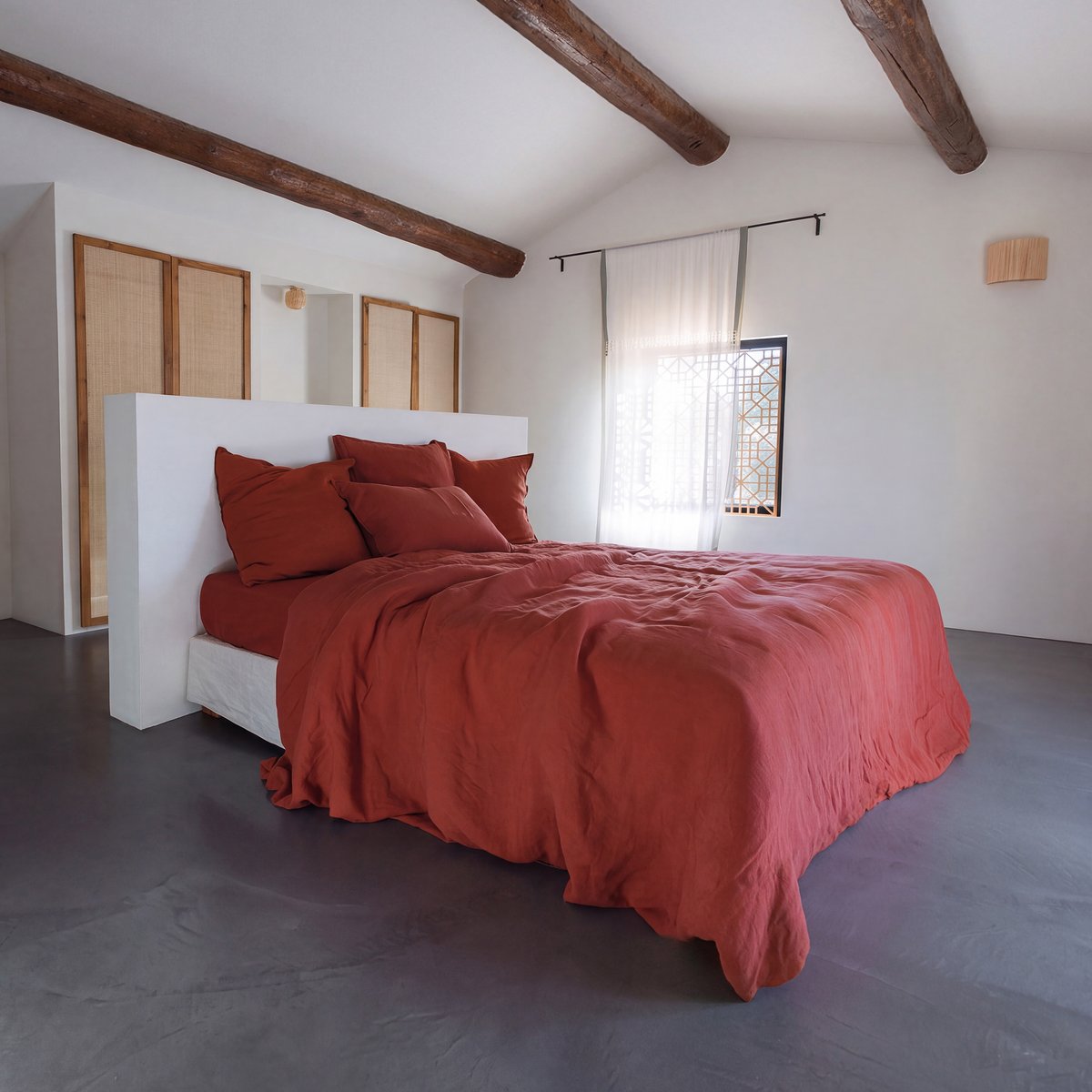 Housse de couette Songe Acajou SONGE acajou, CARRE BLANC