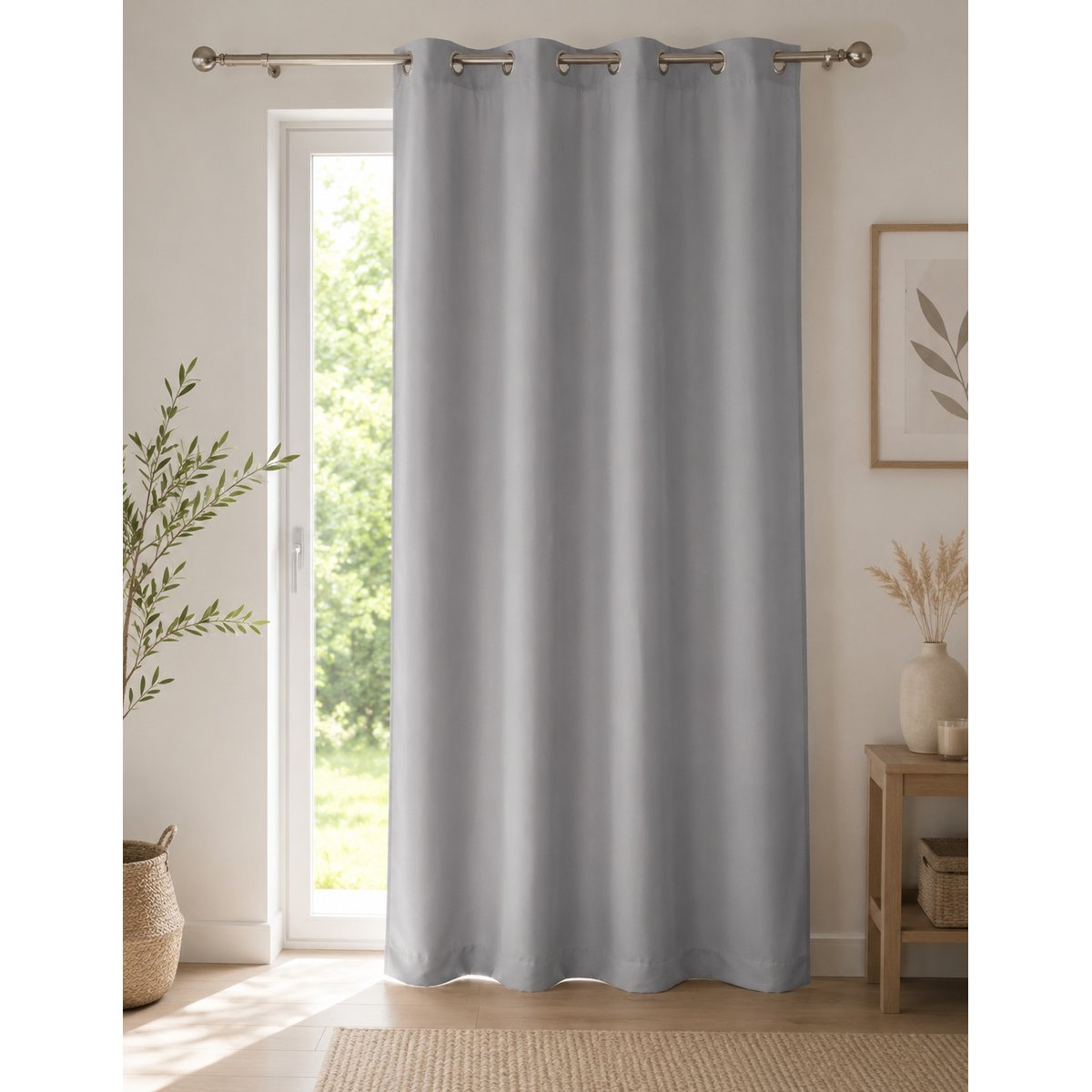 Rideau a oeillets Collection Absolu gris, EDEN