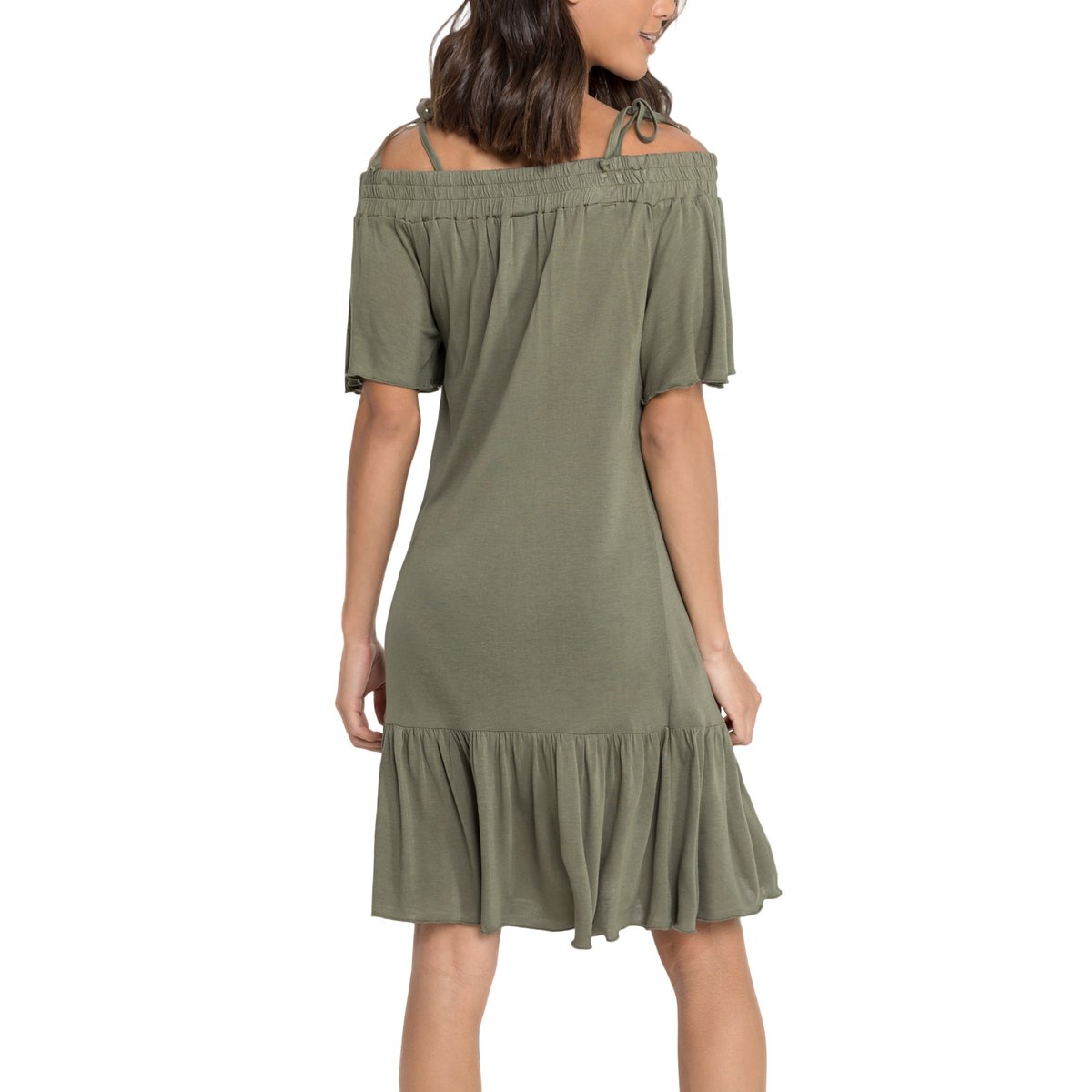 Robe estivale Carmen kaki, LASCANA