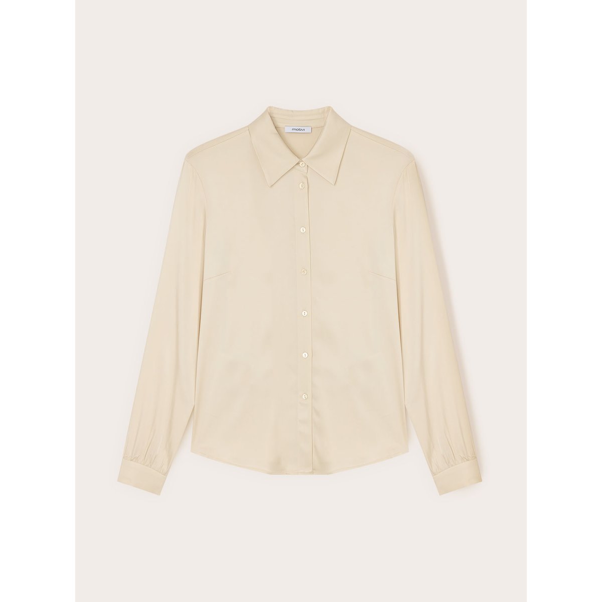 Chemise en satin de viscose beige, MOTIVI