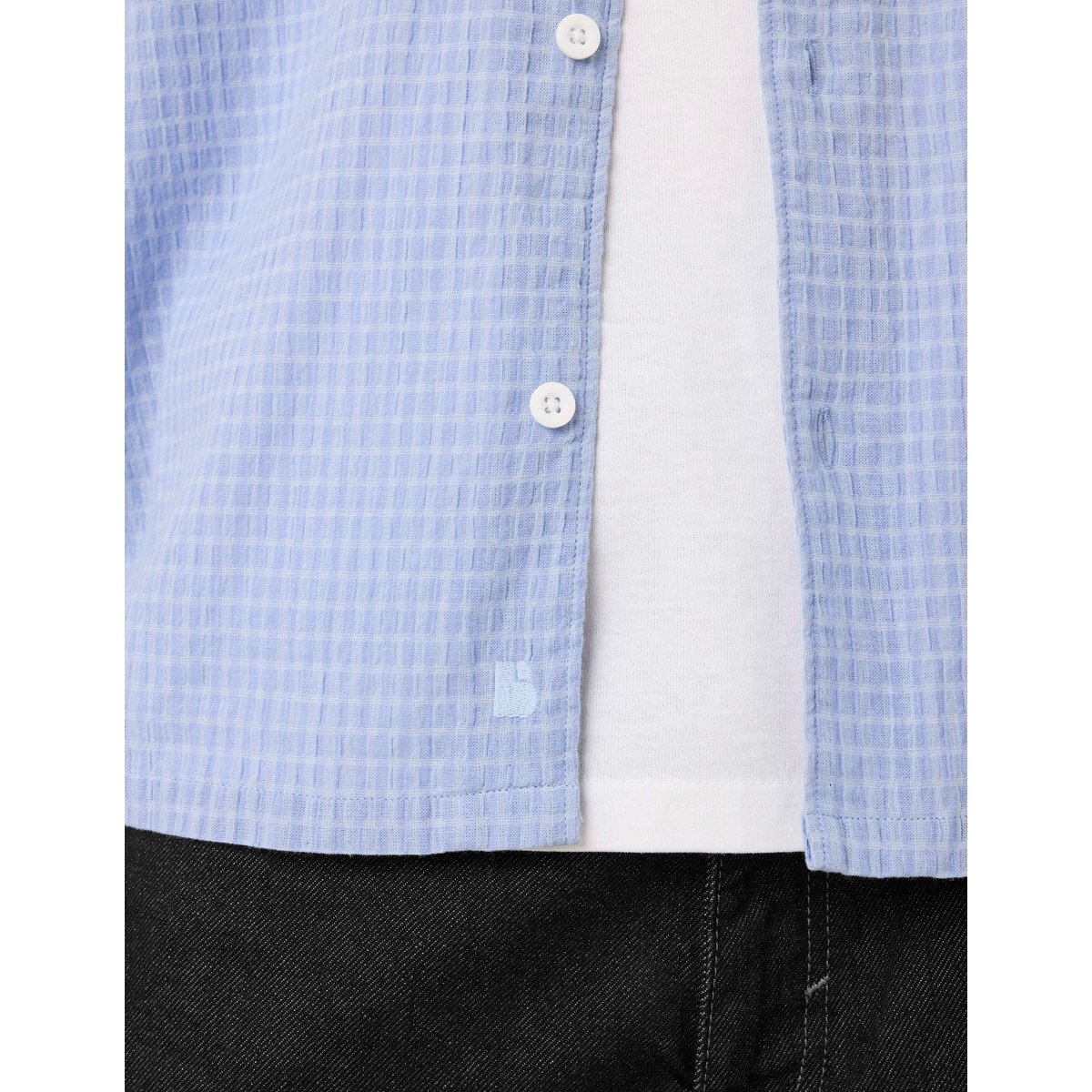 Chemise manches courtes bleu clair, BZB