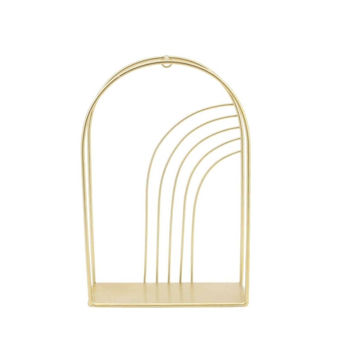 Etagère murale arche en métal doré 30x20cm doré, ORNAMI