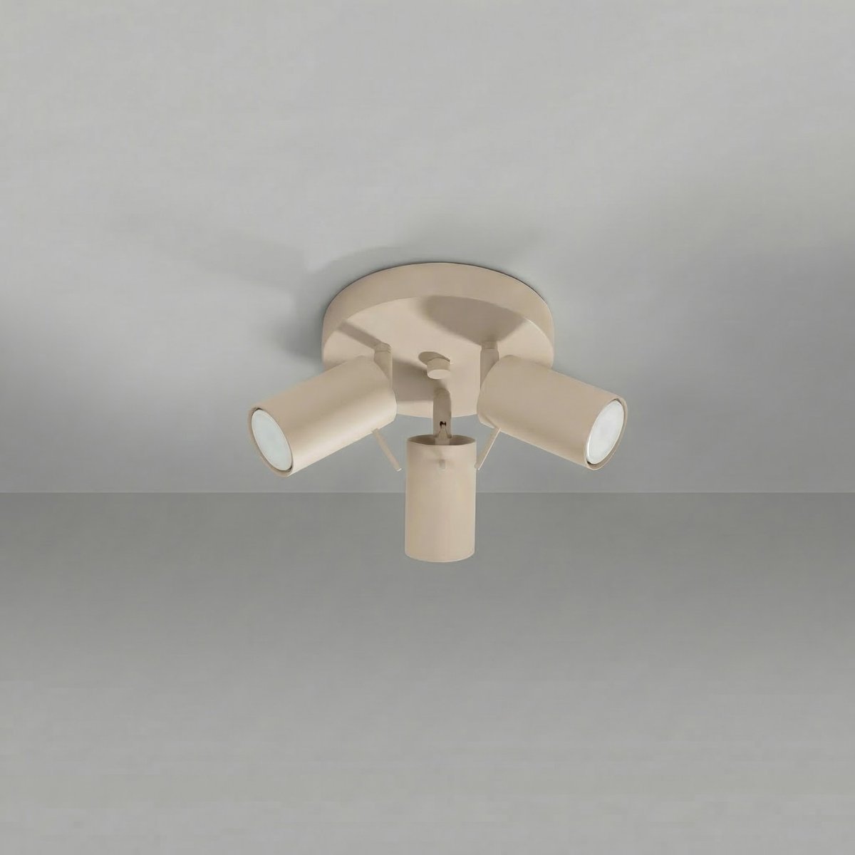 Plafonnier Acier Taupe GU10 3 RING taupe, EDEN