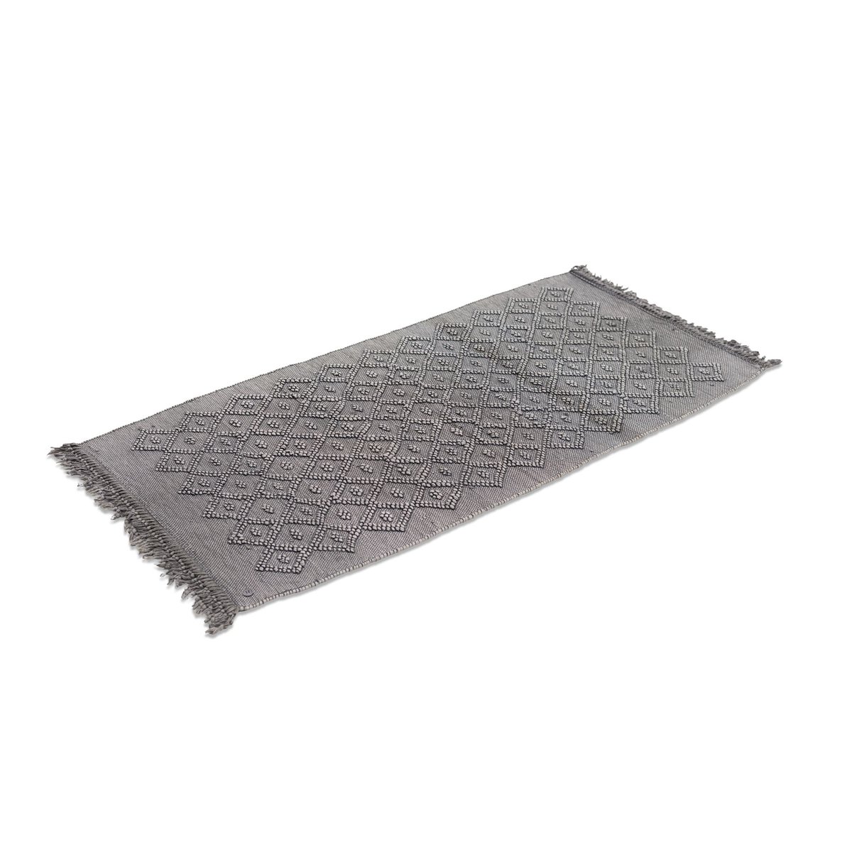 Tapis de bain Vintage Wash tissé main lavable anthracite, TOM TAILOR
