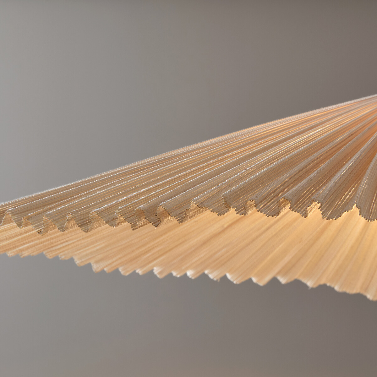 Hanglamp met plooien van geweven bamboe, Bansa naturel, AM.PM