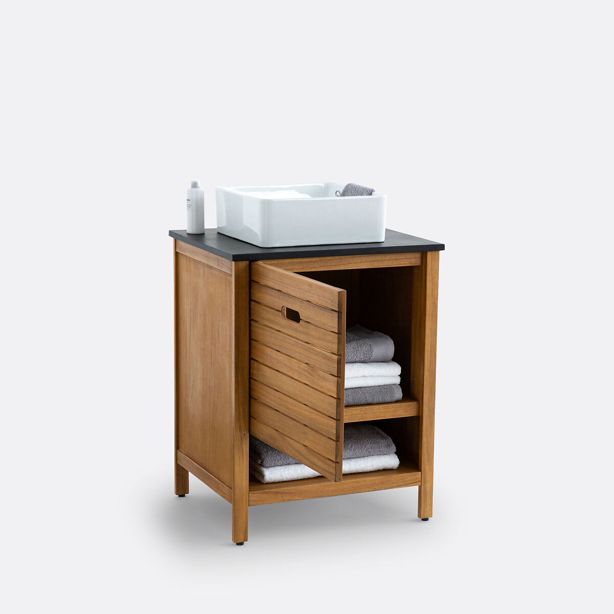 Meuble sous vasque, Saturne, Acacia, 60 cm naturel, LA REDOUTE INTERIEURS