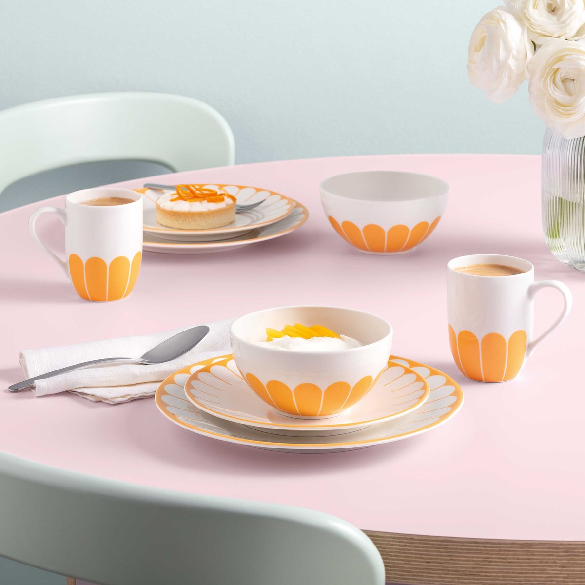 Ensemble De Base, 8 Pcs FLEUR couleur unique, VILLEROY & BOCH