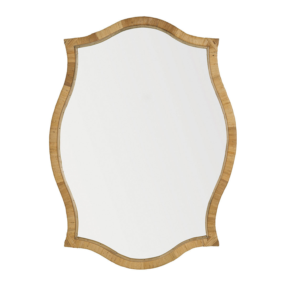 Miroir rotin 91x3x121 naturel, BLANC D’IVOIRE