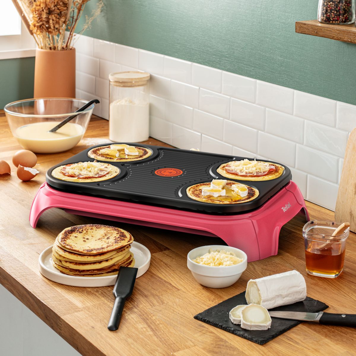 Crêpe party Crepe et Grill Party PY55A7F0 rose, TEFAL