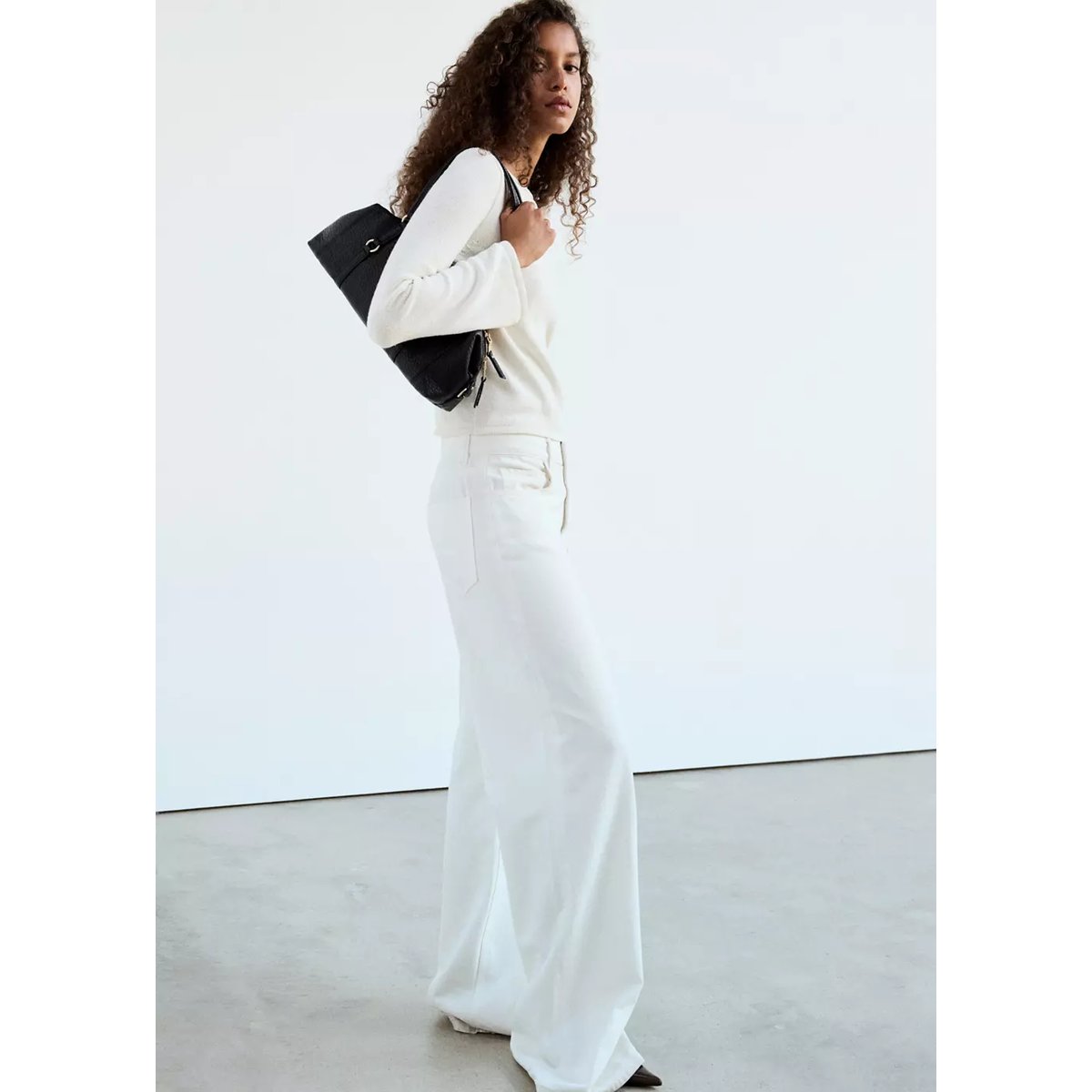 Pull maille col bateau écru, MANGO