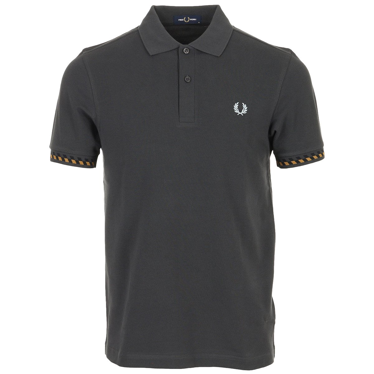 T-shirt JACQUARD CUFF FRED PERRY SHIRT anchor grey, FRED PERRY