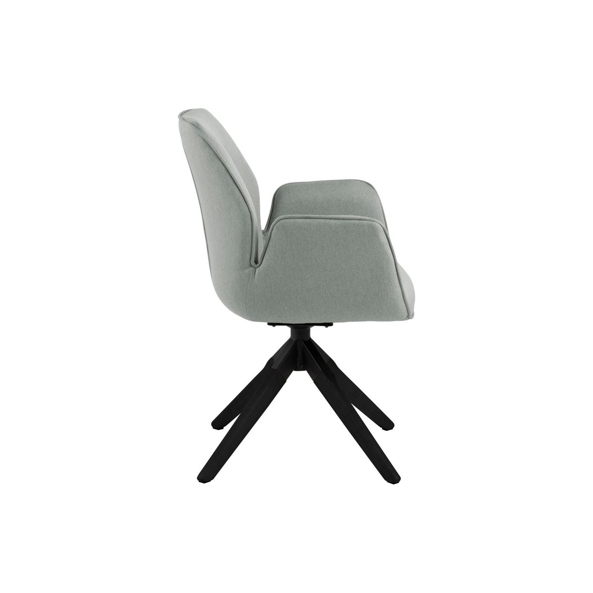 Fauteuil de salle à manger tissu et bois noir - RUBEN gris, HELLIN, DEPUIS 1862