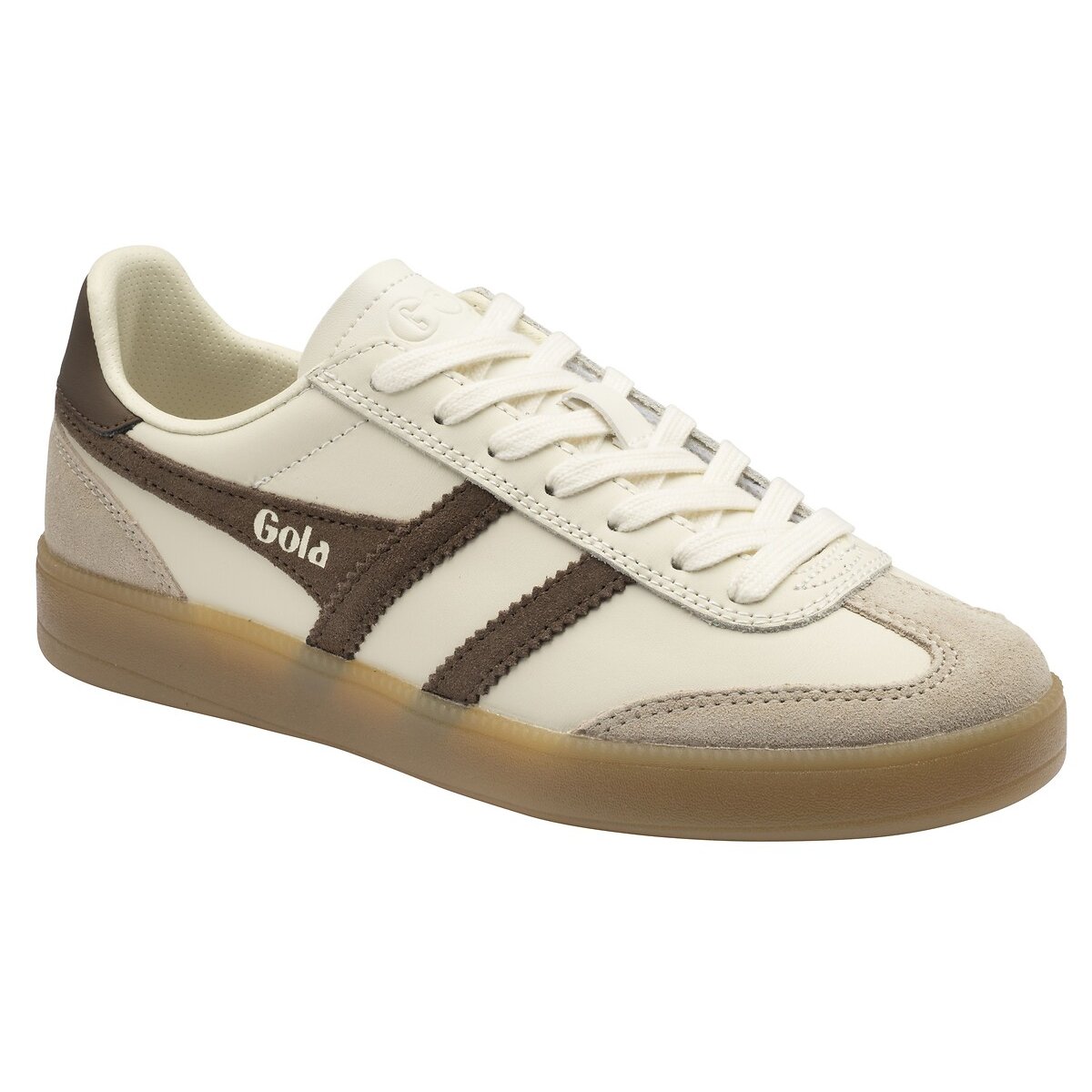 Baskets en cuir, VIPER LEATHER blanc/marron, GOLA
