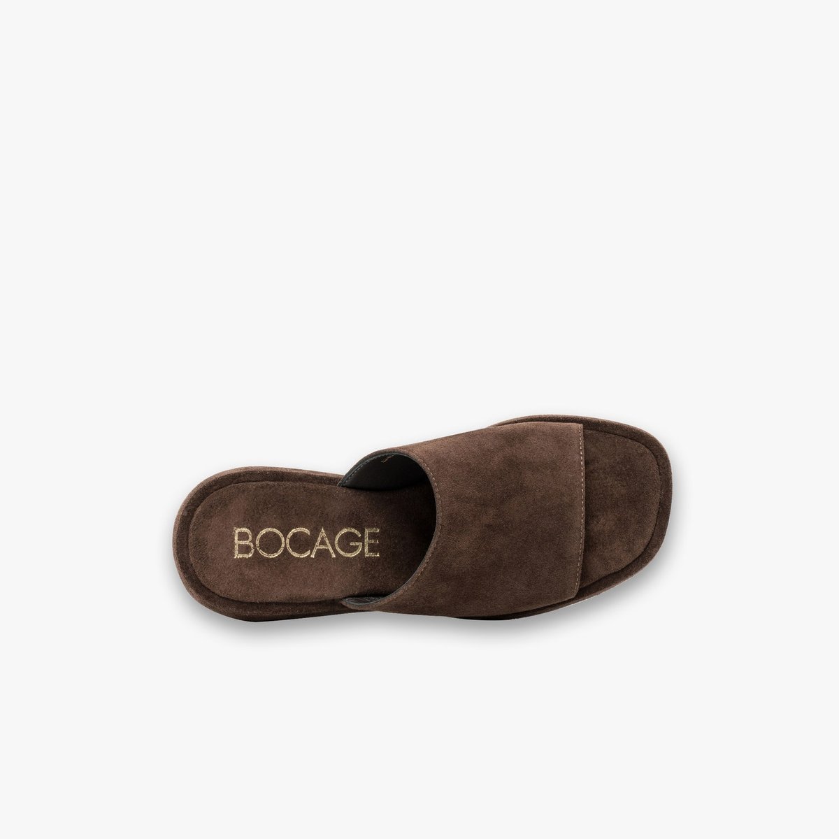 Sandale À Talon en cuir HAURORE marron chocolat, BOCAGE