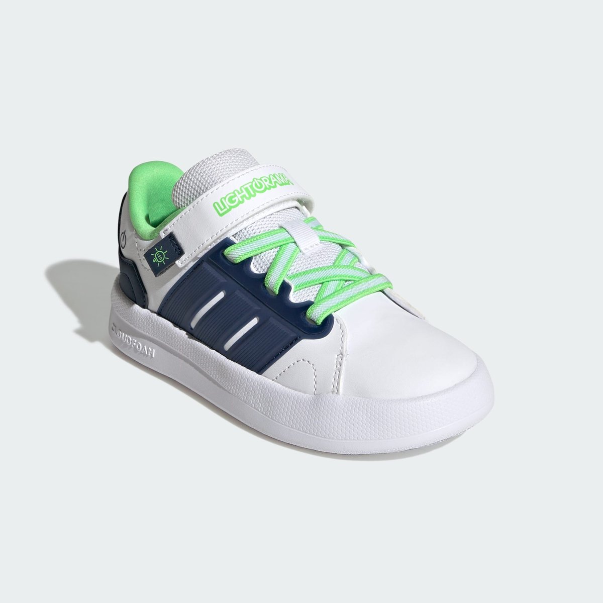 Chaussure Lightorama Court Enfants Chaussure Lightorama Court Enfants cloud white / night indigo / screaming green, ADIDAS SPORTSWEAR