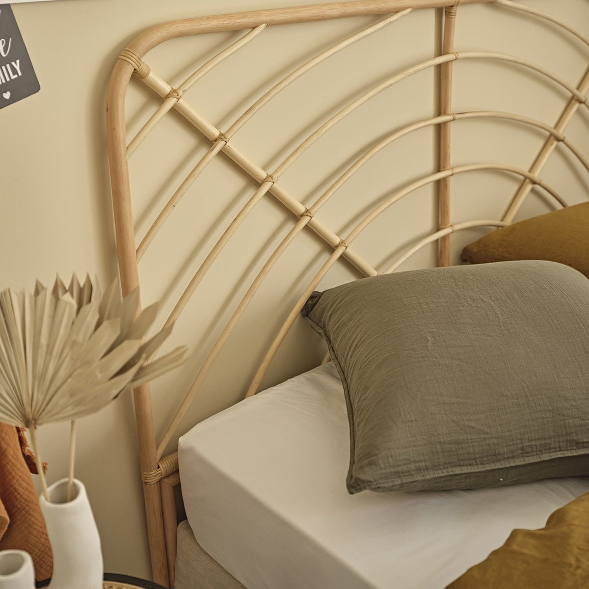 Tête de lit en rotin 160 cm  BOHO naturel, BERAH GETAH