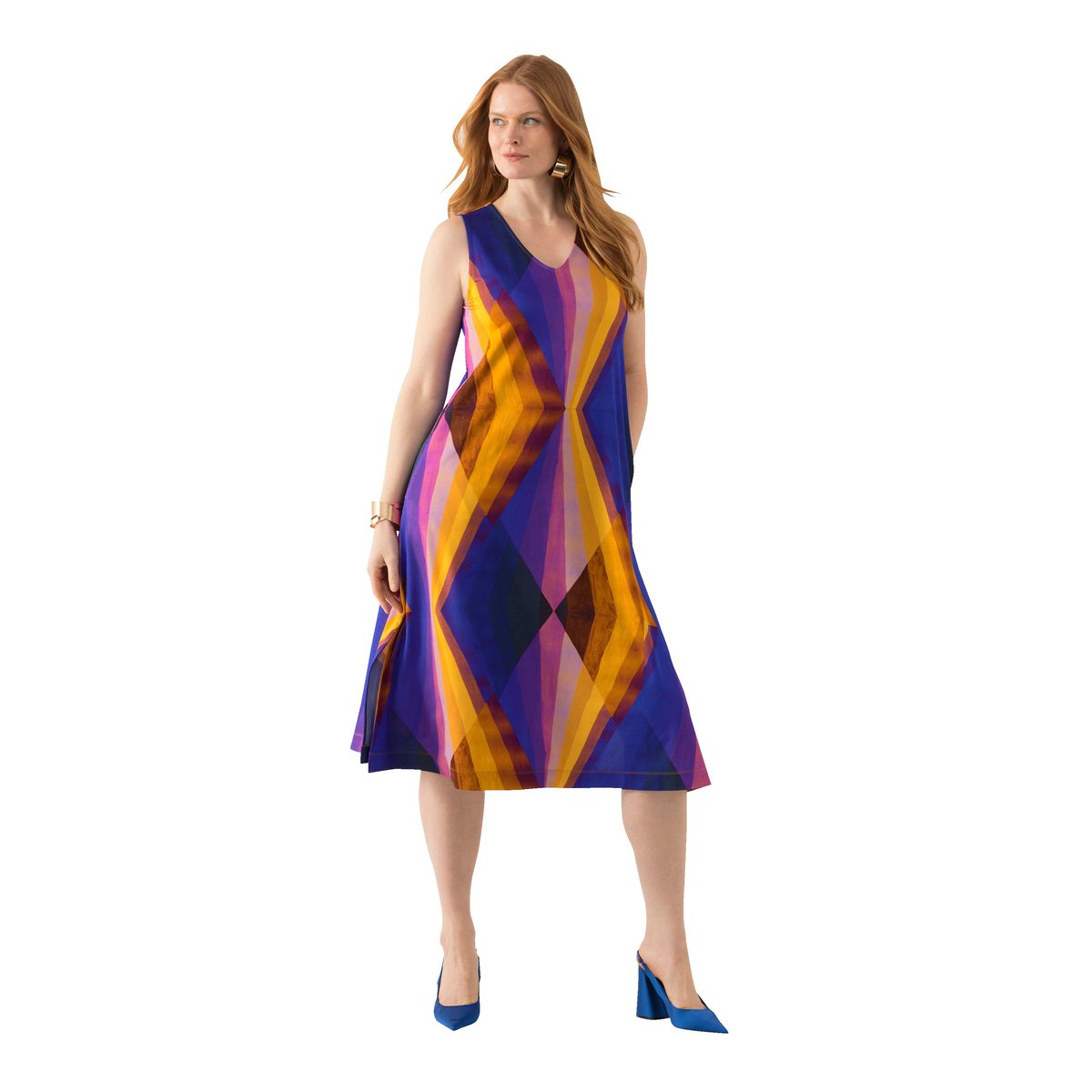 Robe midi sans manches baie, ULLA POPKEN