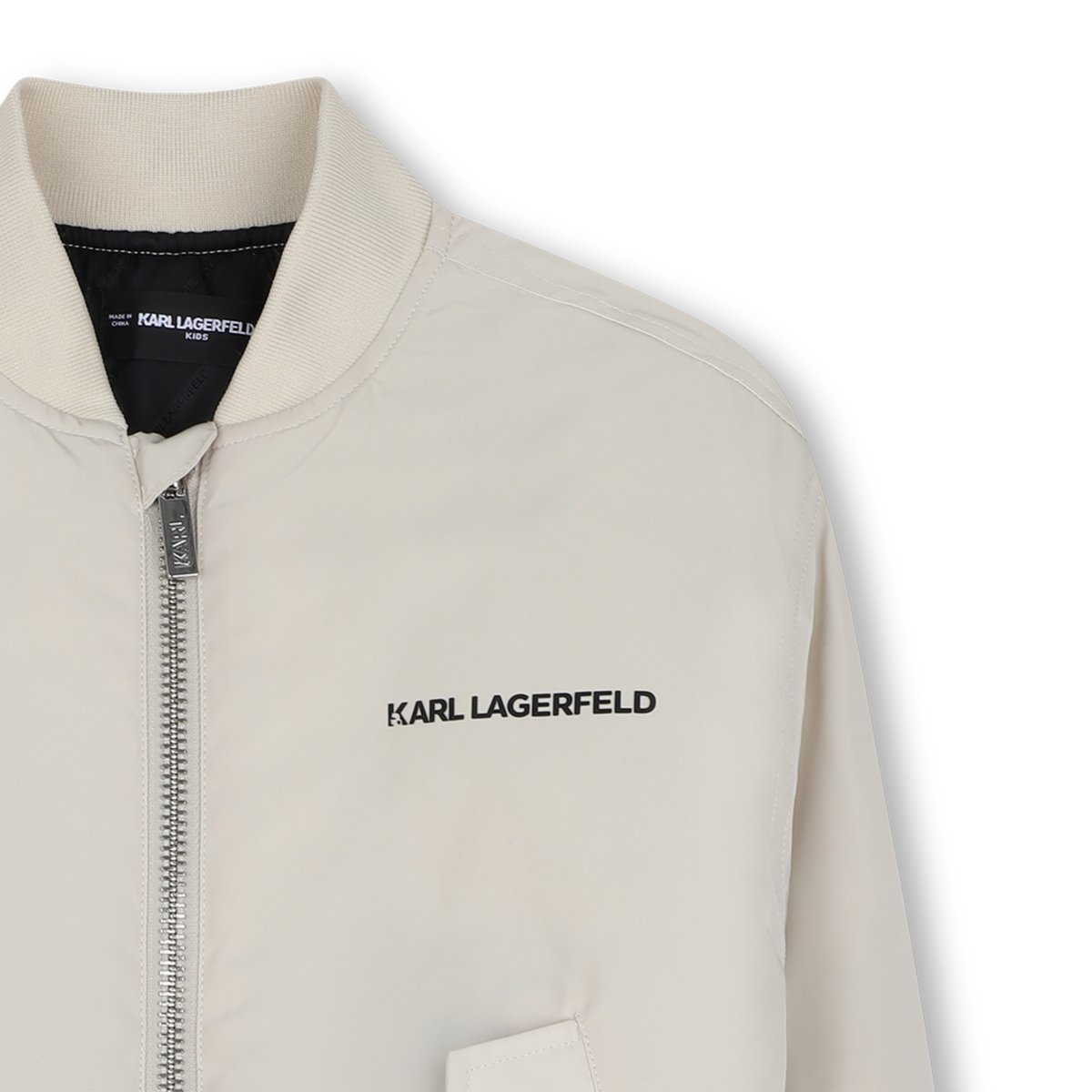 Bomber en toile lime stone, KARL LAGERFELD KIDS
