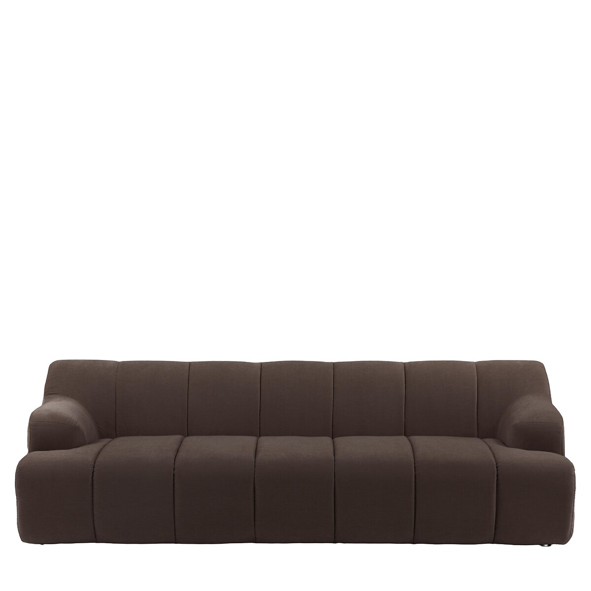 Cosmo Velvet Chenille Sculptural 3-Seater Sofa moody, ÉDITÉ