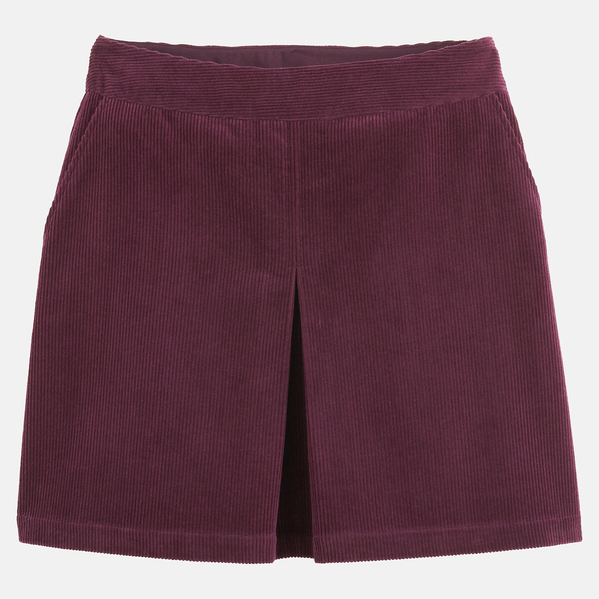 Jupe courte en velours violet prune, LA REDOUTE COLLECTIONS