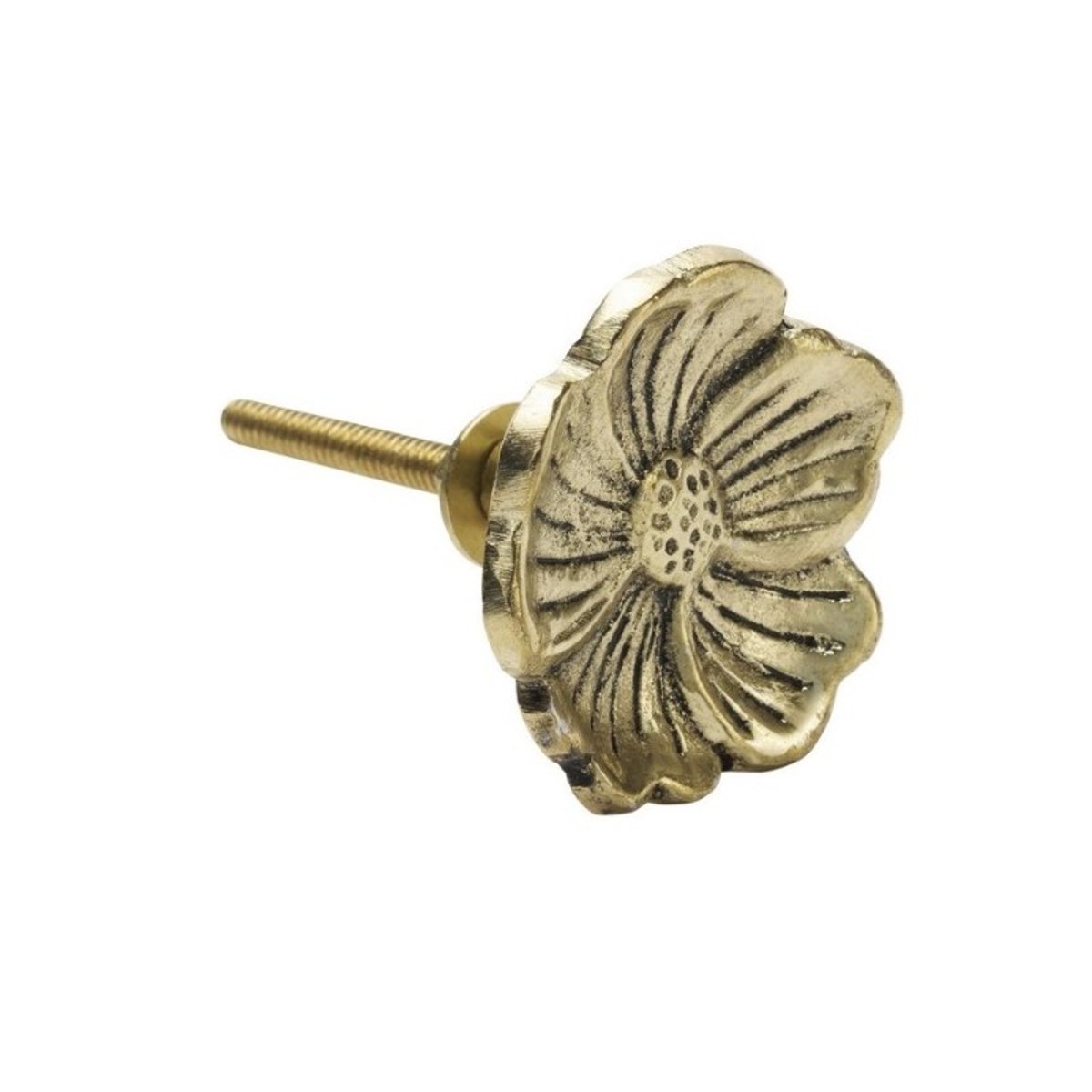 Bouton de meuble fleur métal laiton, MADAM STOLTZ