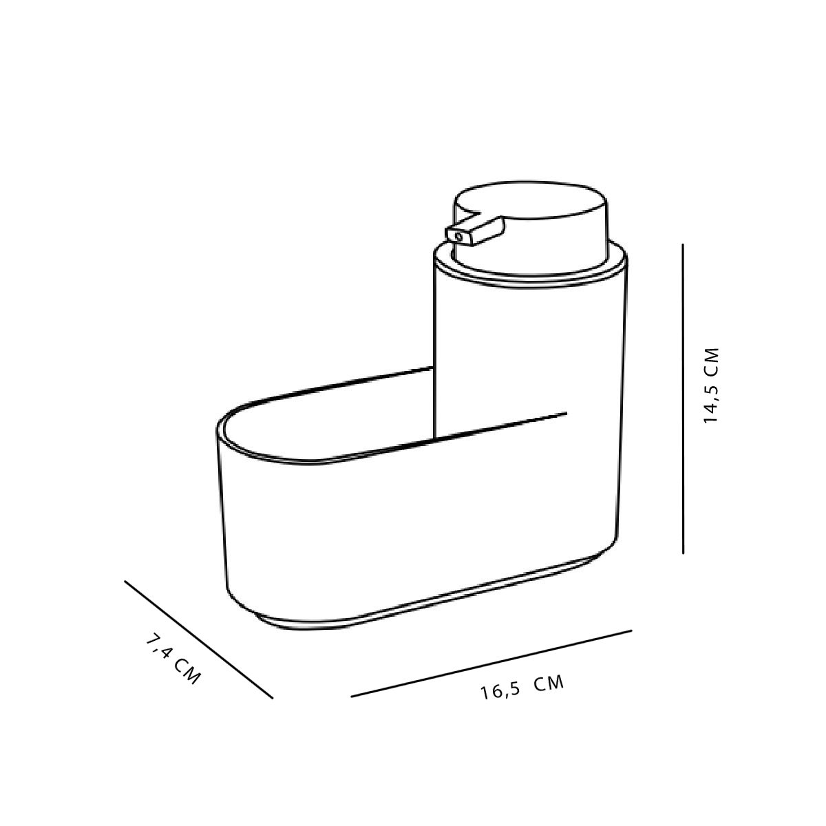 Distributeur de savon liquide en plastique KITCHEN noir, UTILITY