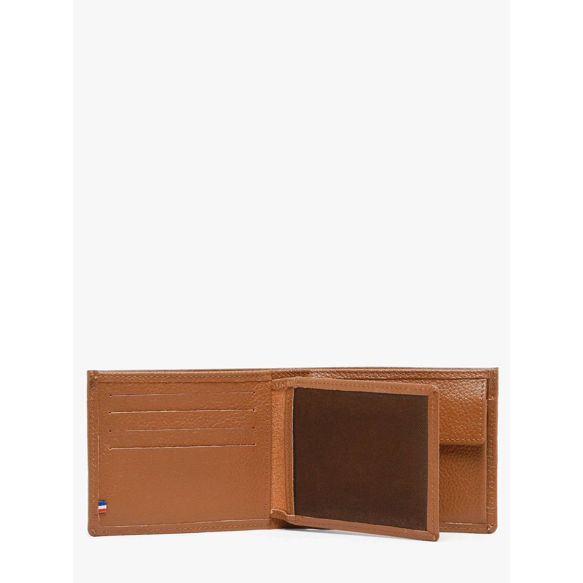 Portefeuille cuir Madras camel, ETRIER