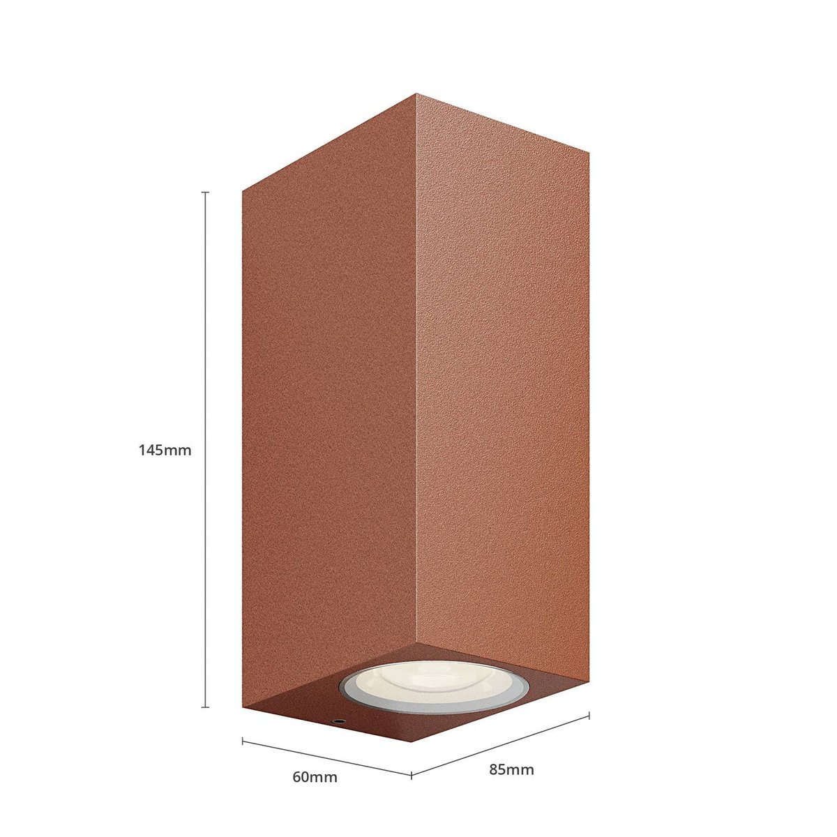 Applique extérieure en aluminium moderneLED brun rouille, LUCANDE