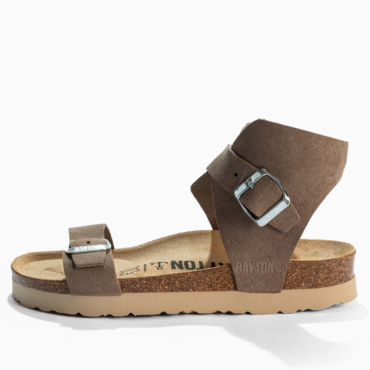 Sandales en cuir DUBBO taupe, BAYTON