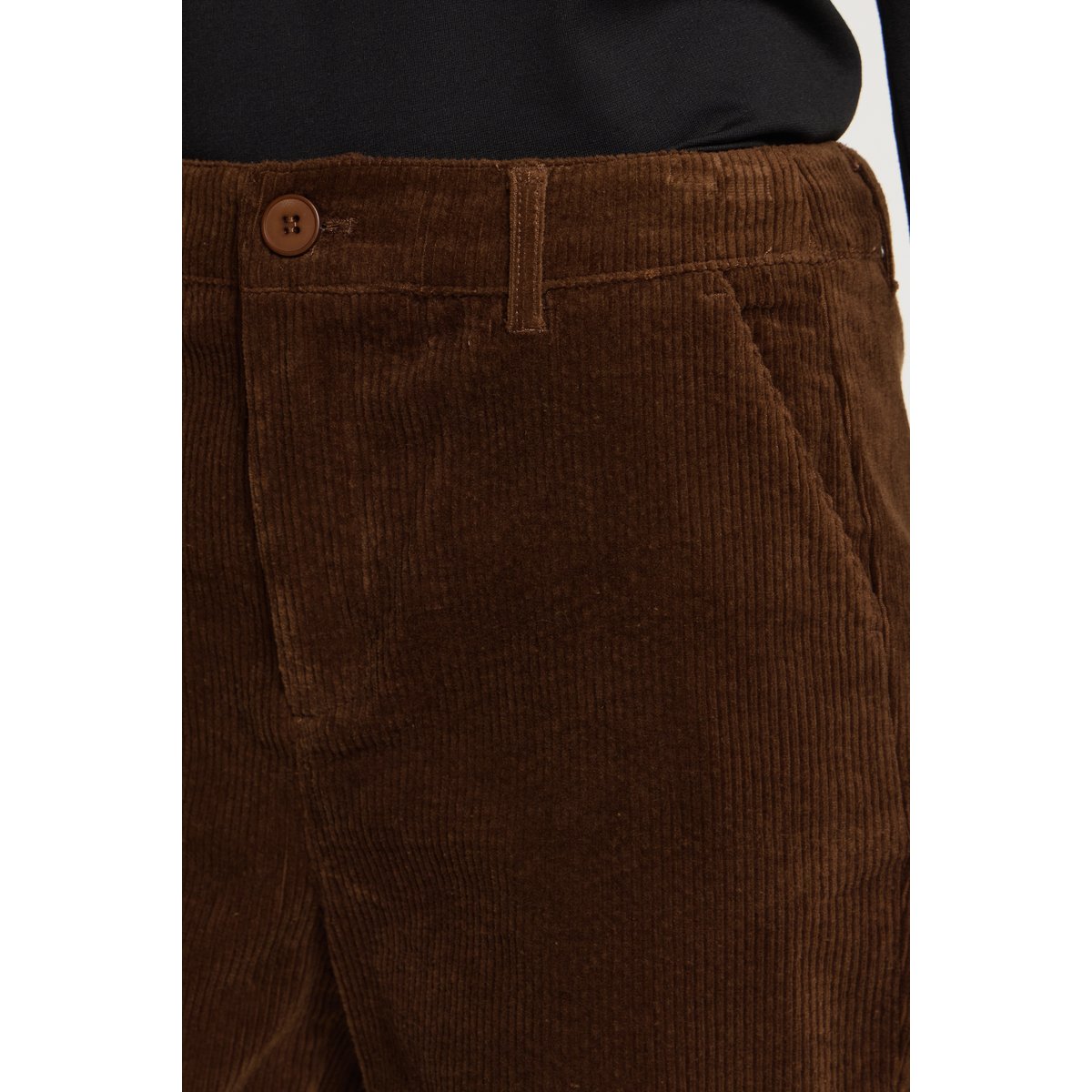 Pantalon en velours côtelé marron rain drum, ICHI