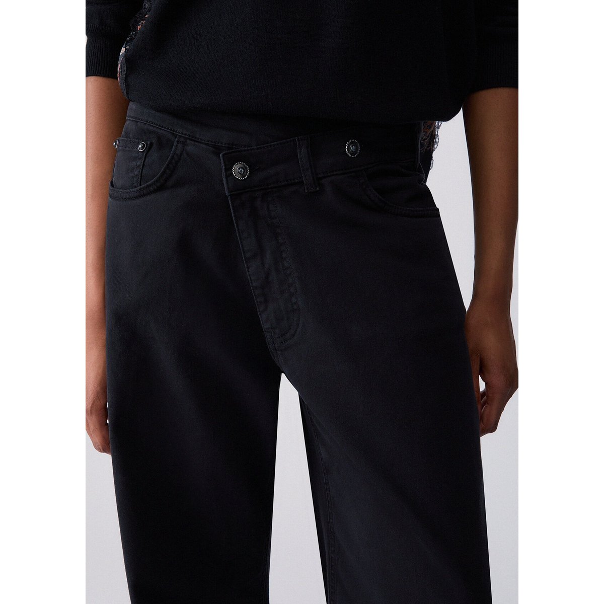 Pantalon droit large noir, LIU JO