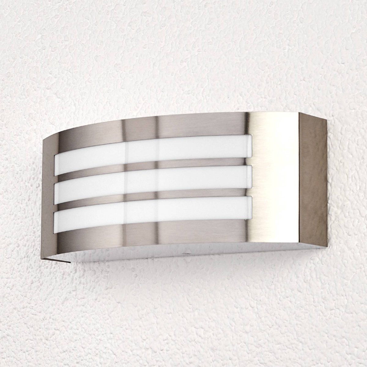 Applique extérieure en inox moderne, Raja inox, satiné, LINDBY
