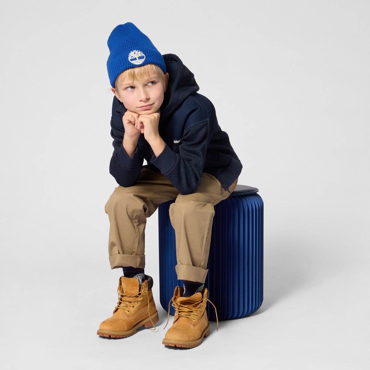 Cardigan à capuche bleu cargo, TIMBERLAND