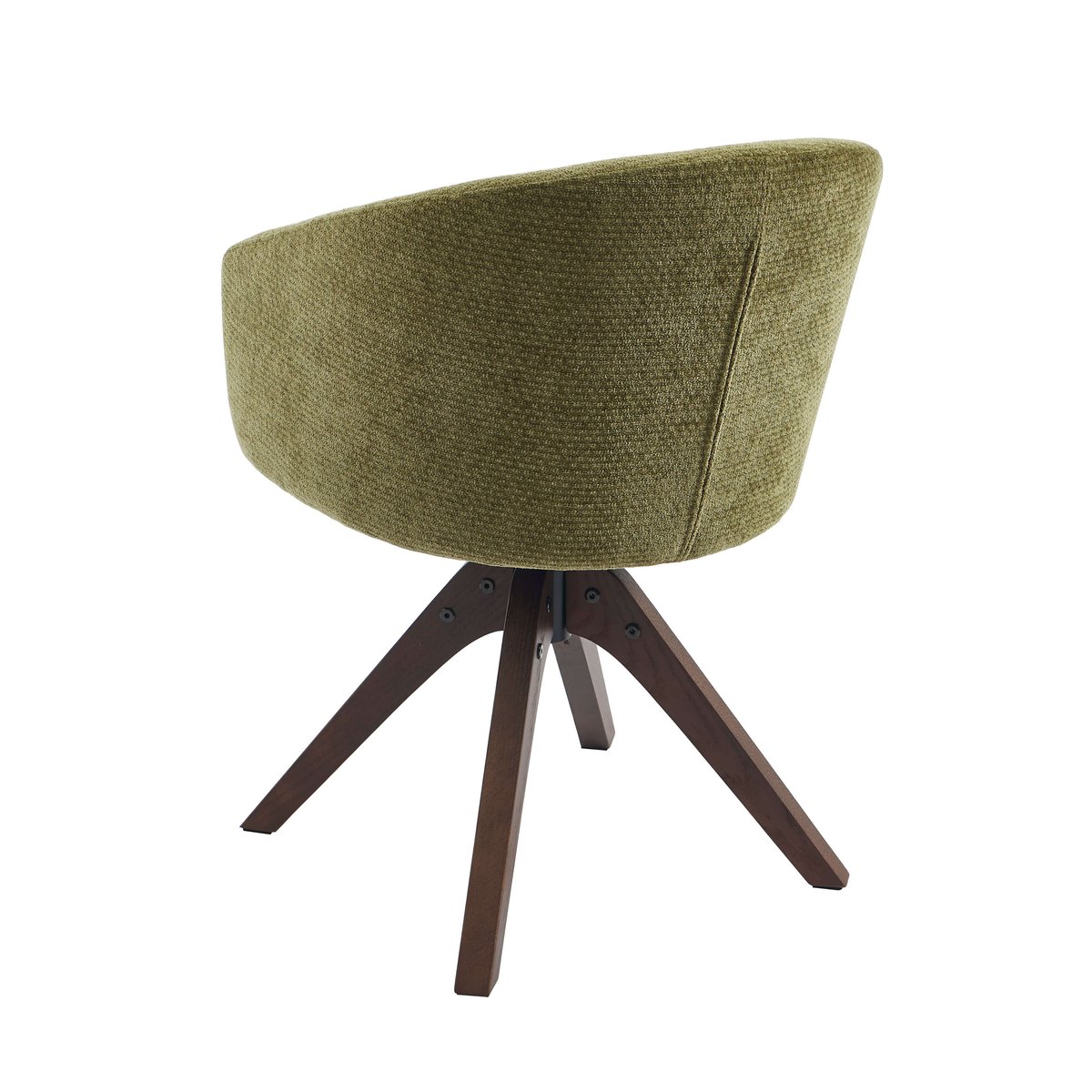 Fauteuil de table en tissu chenille PAOLA vert, SORELH