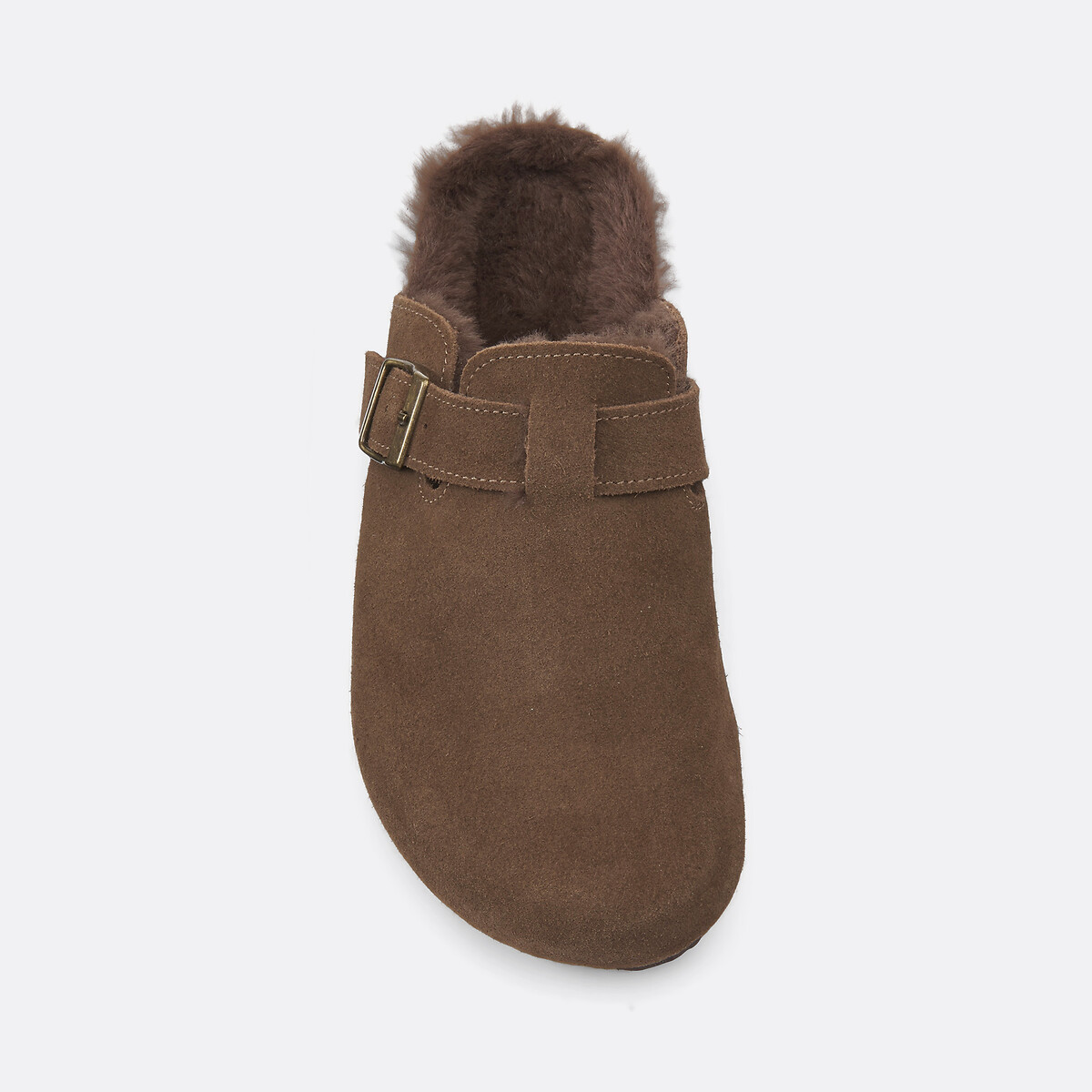 Suede Clog Mules brown, LA REDOUTE COLLECTIONS