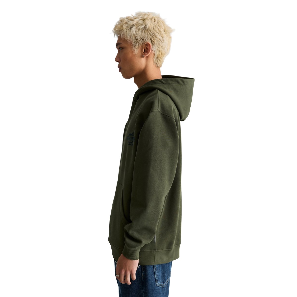 Hoodie relaxed en pur coton bio vert foncé, MARC O’POLO DENIM
