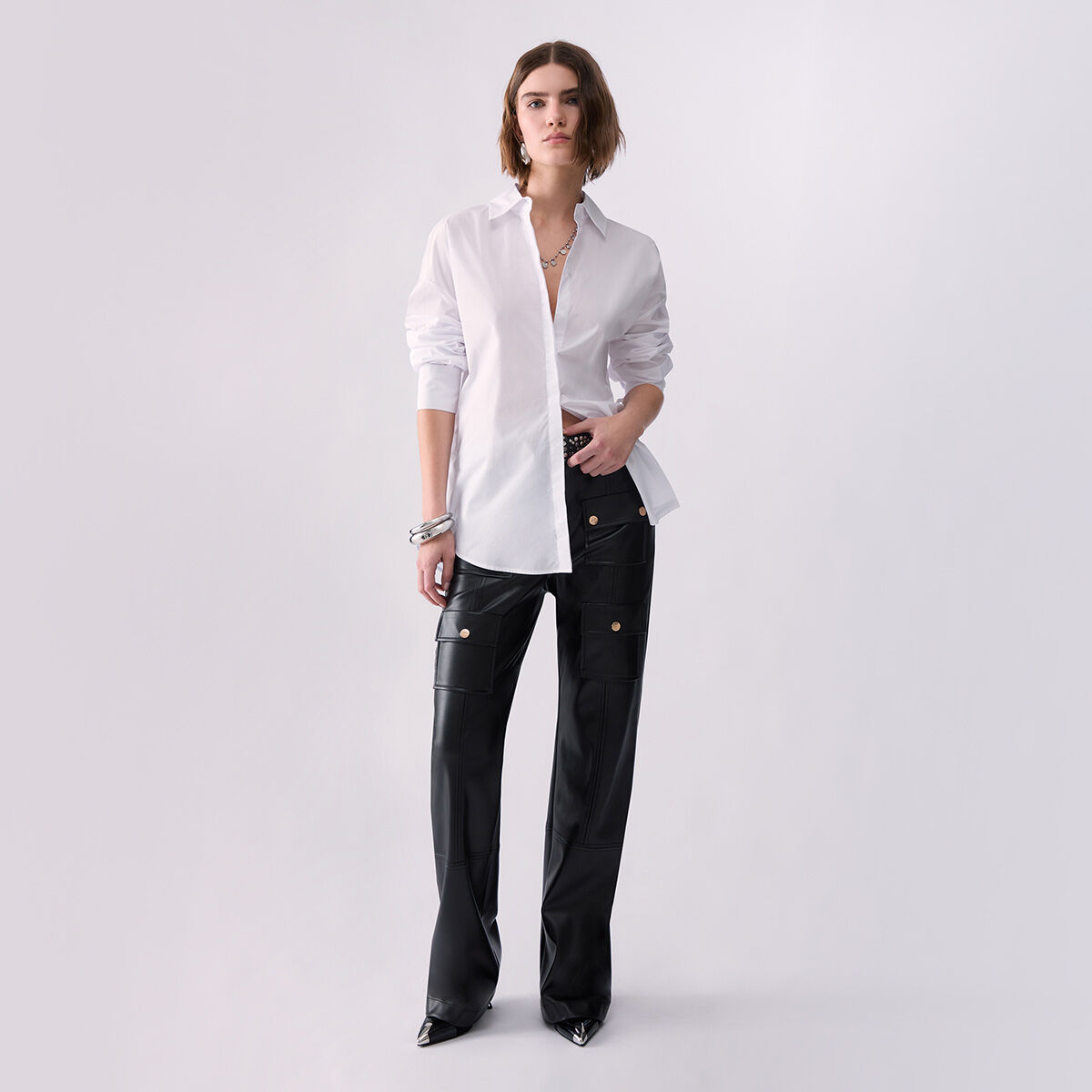 Chemise avec Fente Arrière blanc optique, LIU JO