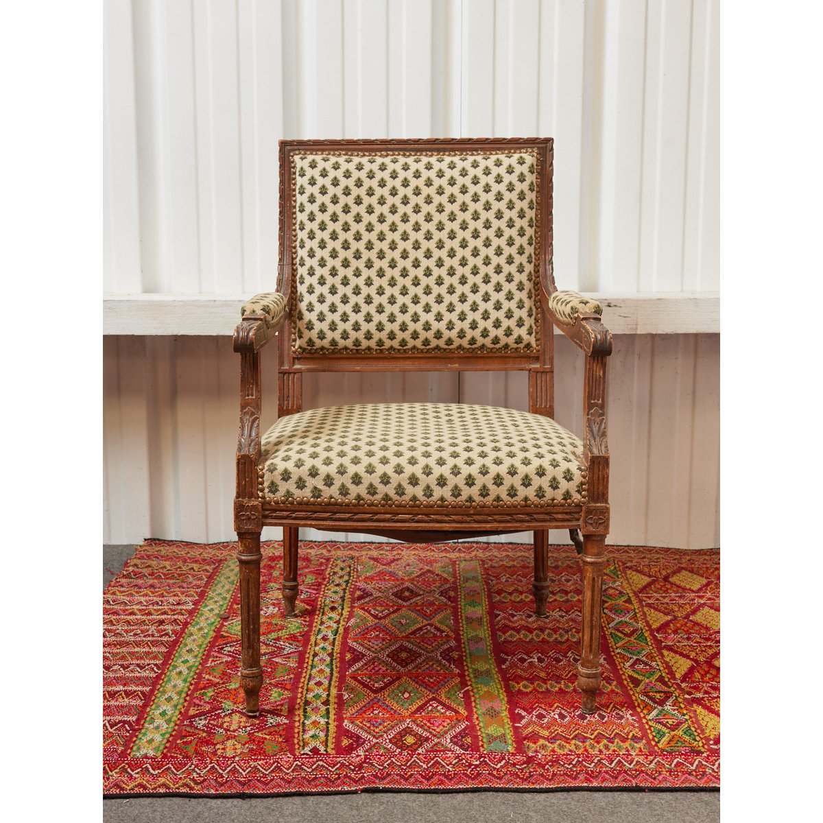 Fauteuil XIXème en bois Ernest N°1083 - Bon état blanc, DEBONGOUT