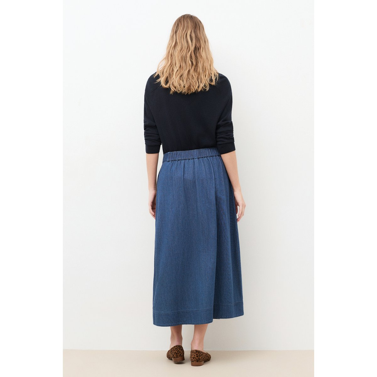 Jupe longue fluide JOLANE denim stone, CAROLL